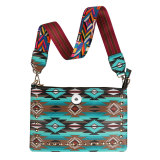 Sunflower Emerald Classic Pattern PU Triple Use Crossbody Bag fit 20MM Snaps button jewelry wholesale