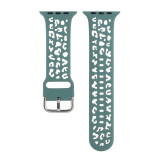 38/40/41mm Suitable for Apple Watch Strap iwatch Hollow Silicone Strap Apple Watch Leopard Pattern Strap (excluding dial)