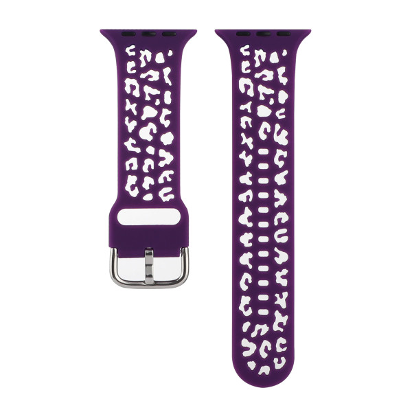 42/44/45MM Suitable for Apple Watch Strap iwatch Hollow Silicone Strap Apple Watch Leopard Pattern Strap (excluding dial)
