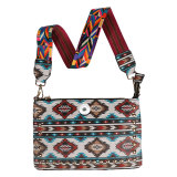 Sunflower Emerald Classic Pattern PU Triple Use Crossbody Bag fit 20MM Snaps button jewelry wholesale