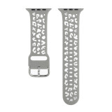 38/40/41mm Suitable for Apple Watch Strap iwatch Hollow Silicone Strap Apple Watch Leopard Pattern Strap (excluding dial)