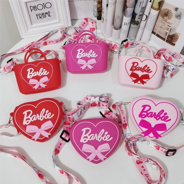 Silicone Barbie Bag Shoulder Bag Children's Cute Love Crossbody Bag