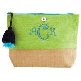 Large capacity canvas patchwork makeup bag storage bag handheld bag fit 20MM Snaps button jewelry wholesale