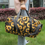 Sunflower Leopard Stripe Colored Men's and Women's Handheld Large Bag fit 20MM Snaps button jewelry wholesale