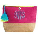Large capacity canvas patchwork makeup bag storage bag handheld bag fit 20MM Snaps button jewelry wholesale