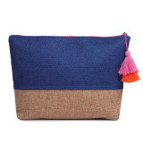 Large capacity canvas patchwork makeup bag storage bag handheld bag fit 20MM Snaps button jewelry wholesale