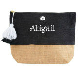 Large capacity canvas patchwork makeup bag storage bag handheld bag fit 20MM Snaps button jewelry wholesale