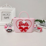 Barbie Silicone Bag Shoulder Bag Children's Cute Love Crossbody Bag fit 20MM Snaps button jewelry wholesale