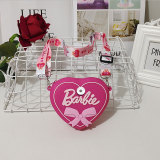 Barbie Silicone Bag Shoulder Bag Children's Cute Love Crossbody Bag fit 20MM Snaps button jewelry wholesale