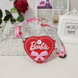 Barbie Silicone Bag Shoulder Bag Children's Cute Love Crossbody Bag fit 20MM Snaps button jewelry wholesale