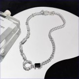 Stainless steel irregular splicing necklace