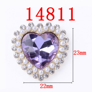 20MM love  rhinestone pearl snap button charms