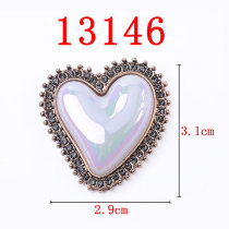 20MM love  rhinestone pearl snap button charms