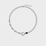 Stainless steel irregular splicing necklace