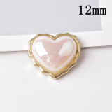 12MM love star Resin snap button charms