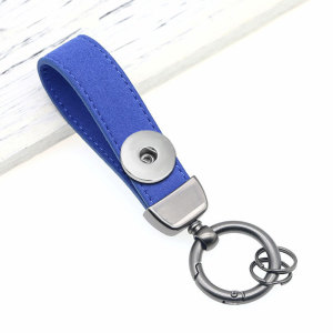 Car keychain suede pendant fit  20MM Snaps button jewelry wholesale