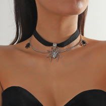 Halloween Dark Bat Ghost Skull Pumpkin Spider Halloween Necklace