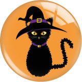 20MM Halloween Ghost Cat Pumpkin Print glass snap button charms