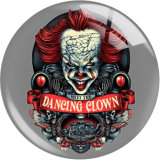20MM Halloween movie Print glass snap button charms