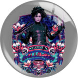 20MM Halloween movie Print glass snap button charms