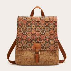 Kraft paper backpack, multifunctional, large capacity, casual and versatile travel backpack