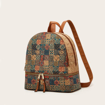 Kraft paper backpack, multifunctional, large capacity, casual and versatile travel backpack