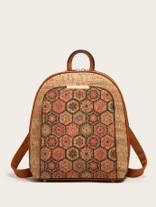 Kraft paper backpack, multifunctional, large capacity, casual and versatile travel backpack