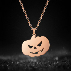 Stainless steel Halloween pumpkin pendant necklace Halloween gift