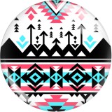 20MM design Print glass snap button charms