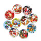 20MM Christmas Print glass snap button charms