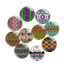 20MM design Print glass snap button charms