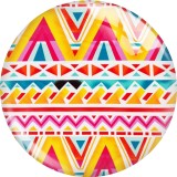 20MM design Print glass snap button charms