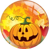 20MM Halloween Print glass snap button charms