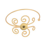 Fashion Bracelet Pattern Hollow Arm Ring Butterfly Geometric Flower Arm Bracelet Handmade Bracelet fit 20MM Snaps button jewelry wholesale