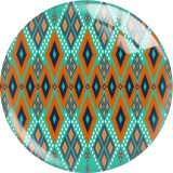 20MM design Print glass snap button charms
