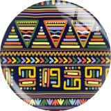 20MM design Print glass snap button charms
