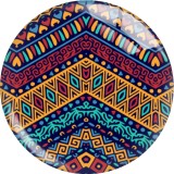 20MM design Print glass snap button charms