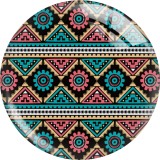 20MM design Print glass snap button charms