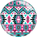 20MM design Print glass snap button charms