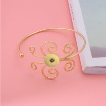 Fashion Bracelet Pattern Hollow Arm Ring Butterfly Geometric Flower Arm Bracelet Handmade Bracelet fit 20MM Snaps button jewelry wholesale