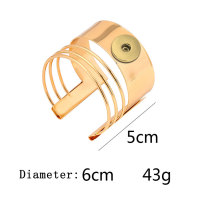 Metal Bracelet Punk Open Bracelet Hollow Simple Handpiece fit 20MM Snaps button jewelry wholesale