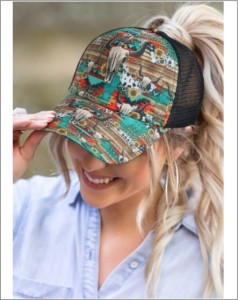 Cross printed ponytail mesh on the back for breathable sun visor and baseball cap