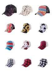 Cross printed ponytail mesh on the back for breathable sun visor and baseball cap