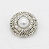 23MM  metal Pearl Rhinestones snap button charms