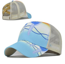 Cross printed ponytail mesh on the back for breathable sun visor and baseball cap