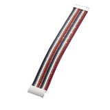 Red, white, blue color matching bracelet, water diamond chain, handcrafted leather magnetic buckle bracelet