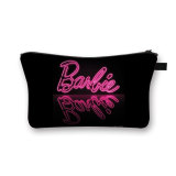 Barbie Princess Makeup Bag Printed Polyester Handbag Portable Large Capacity Storage Bag