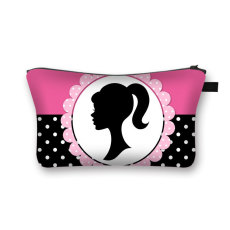 Barbie Princess Makeup Bag Printed Polyester Handbag Portable Large Capacity Storage Bag