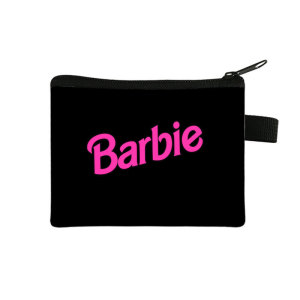 Barbie Princess Zero Wallet Girl Cute Cartoon Portable Card Bag Fashion Polyester Storage Bag