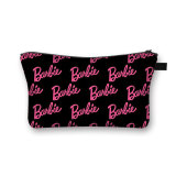 Barbie Princess Makeup Bag Printed Polyester Handbag Portable Large Capacity Storage Bag